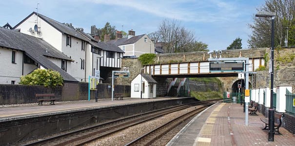 Conwy station in the sun light